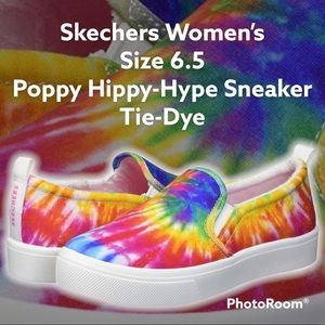 Skechers Women's Poppy Hippy Hype Multicolor Skate Shoes Mem Foam - Size 6.5